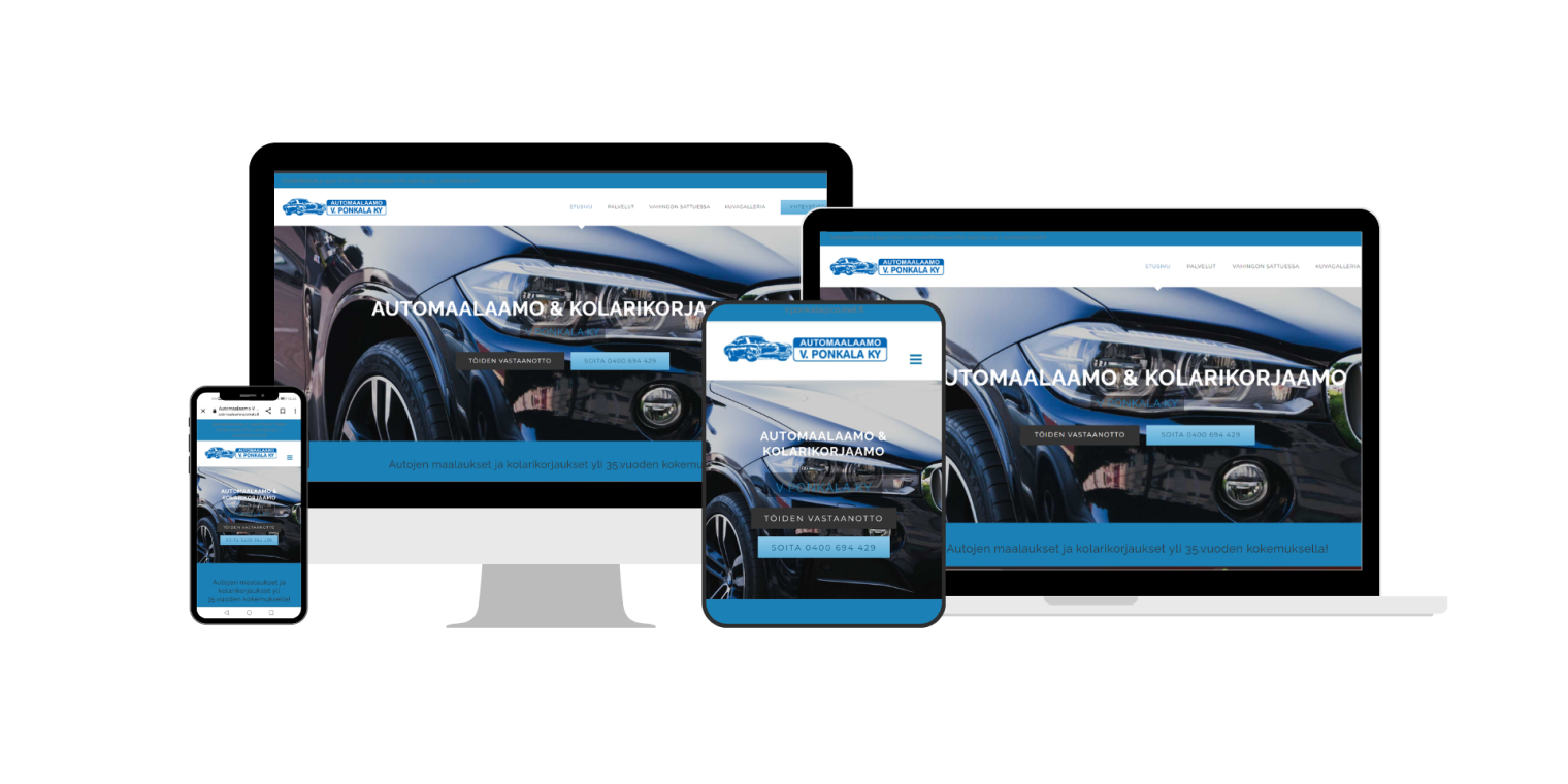 Automaalaamo V.Ponkala Ky – Laajat kotisivut